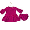 Janie and Jack Raspberry Pink Quilted Dress & Bloomers - Size 12-18 Mo