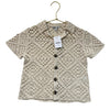 Crewcuts Ivory Cotton Crochet Button Down Shirt - Size XS 4-5
