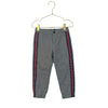 Janie and Jack Gray, Navy & Red Tuxedo Stripe Wool Pants - Size 6-12 Mo