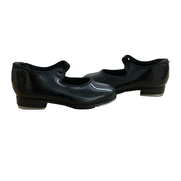 Capezio Black Patent Tap Shoes - Size 9 Wide