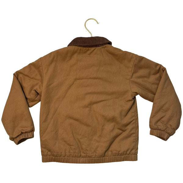 Cat & Jack Sherpa-Lined Brown Canvas Jacket - Size 5T