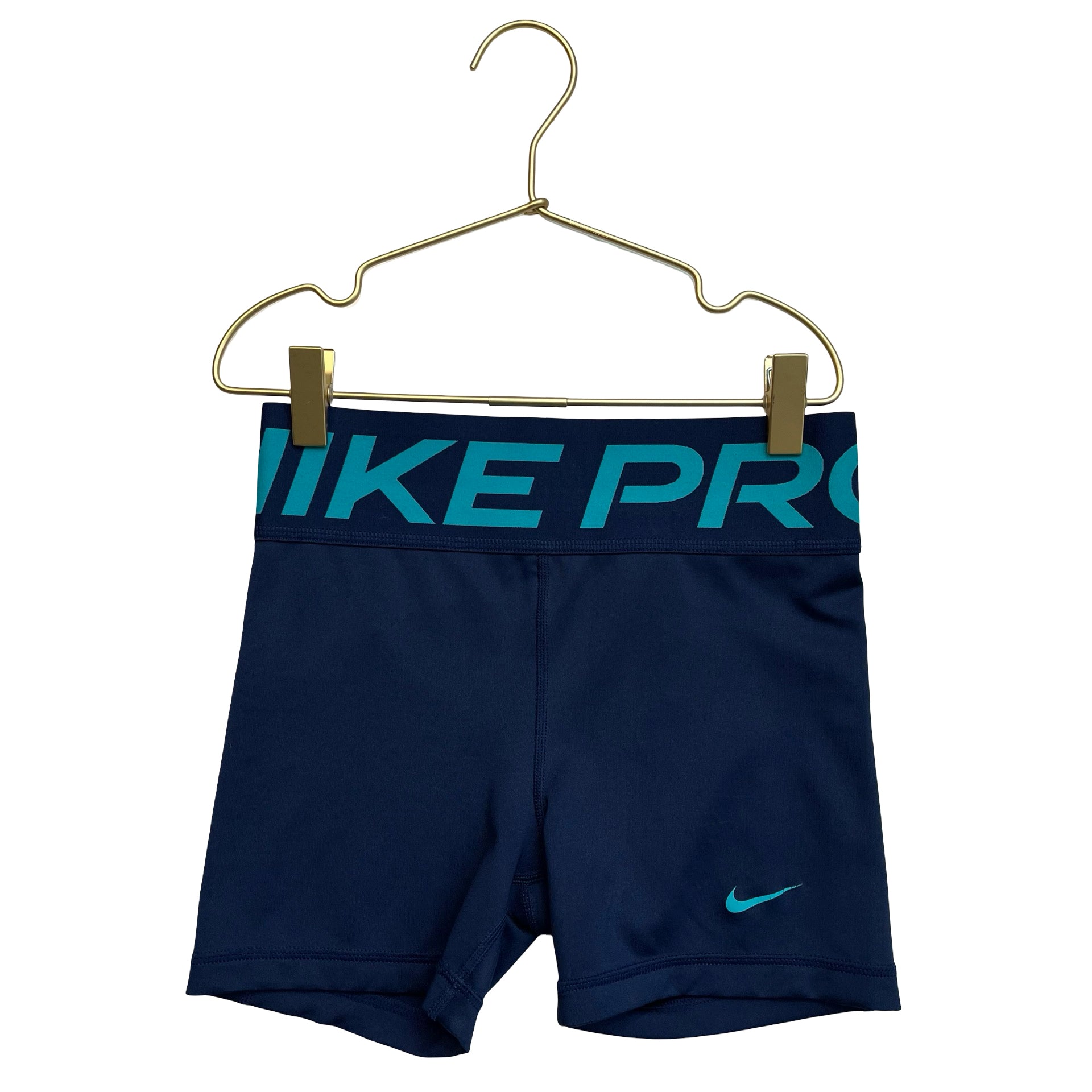 Nike Pro Navy & Teal Shorts - Size M 10-12