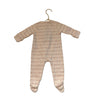 Bout'Chou Ivory & Red 'Mon Coeur' Footed One-Piece - Size 6 Mo