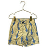 Rugged Butts Yellow & Blue Shark Print Swim Shorts - Size 4T