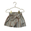 Dona Carmen Green Check & Orange Floral Shorts - Size 4A