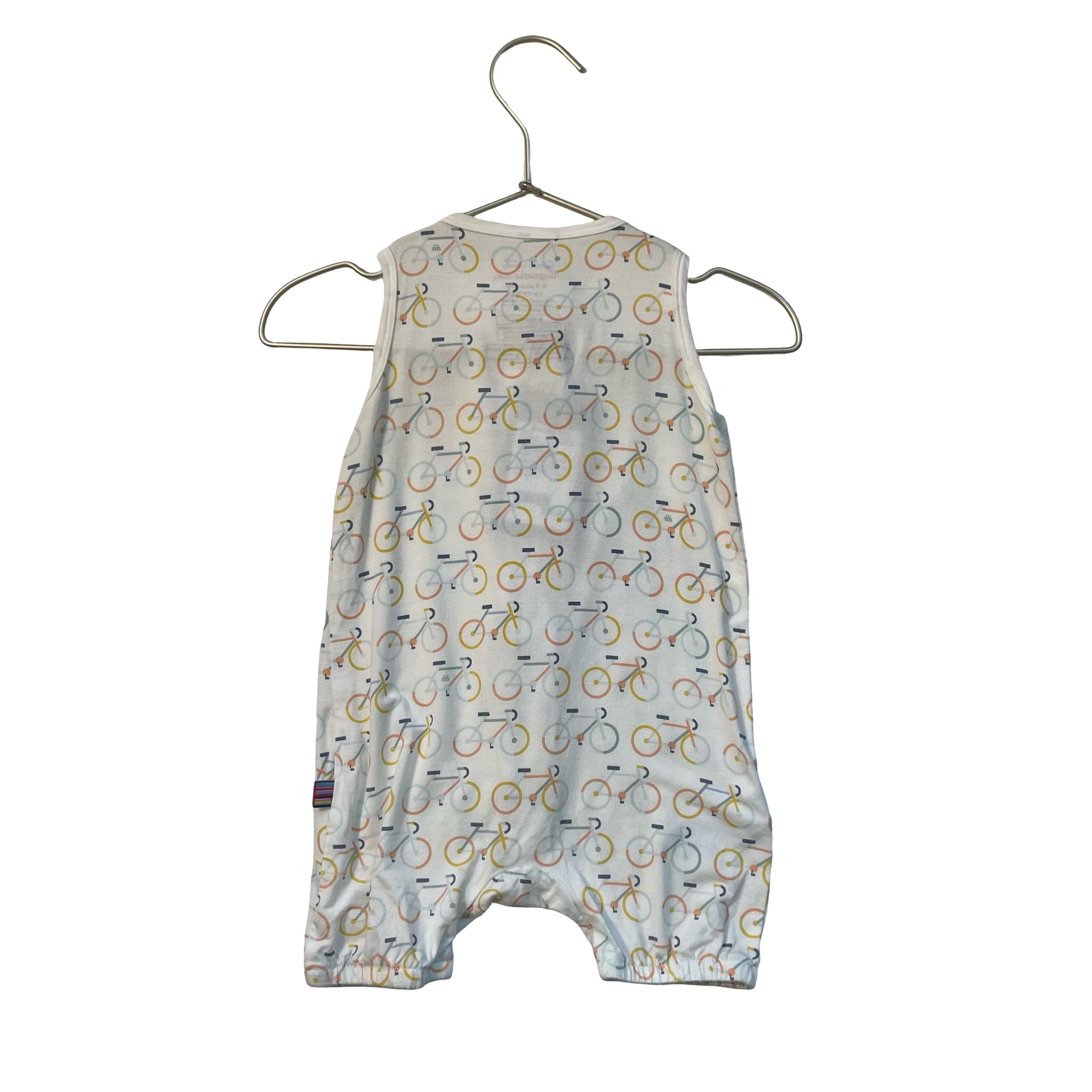 Magnetic Me Bicycle Print Romper - Size 6-9 Mo
