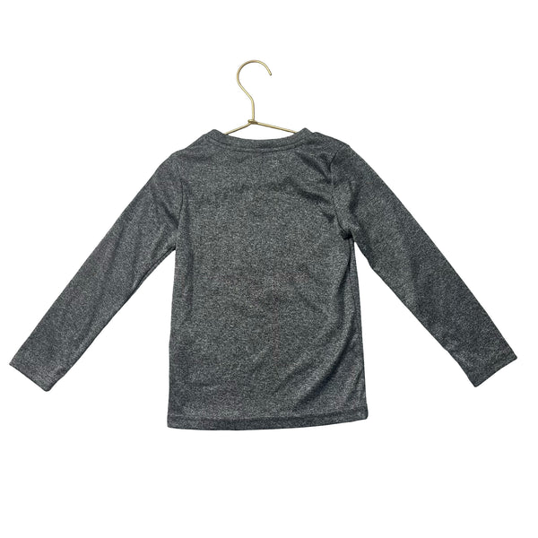 Puma Heather Gray & Neon Green Logo Athletic Shirt - Size 4T