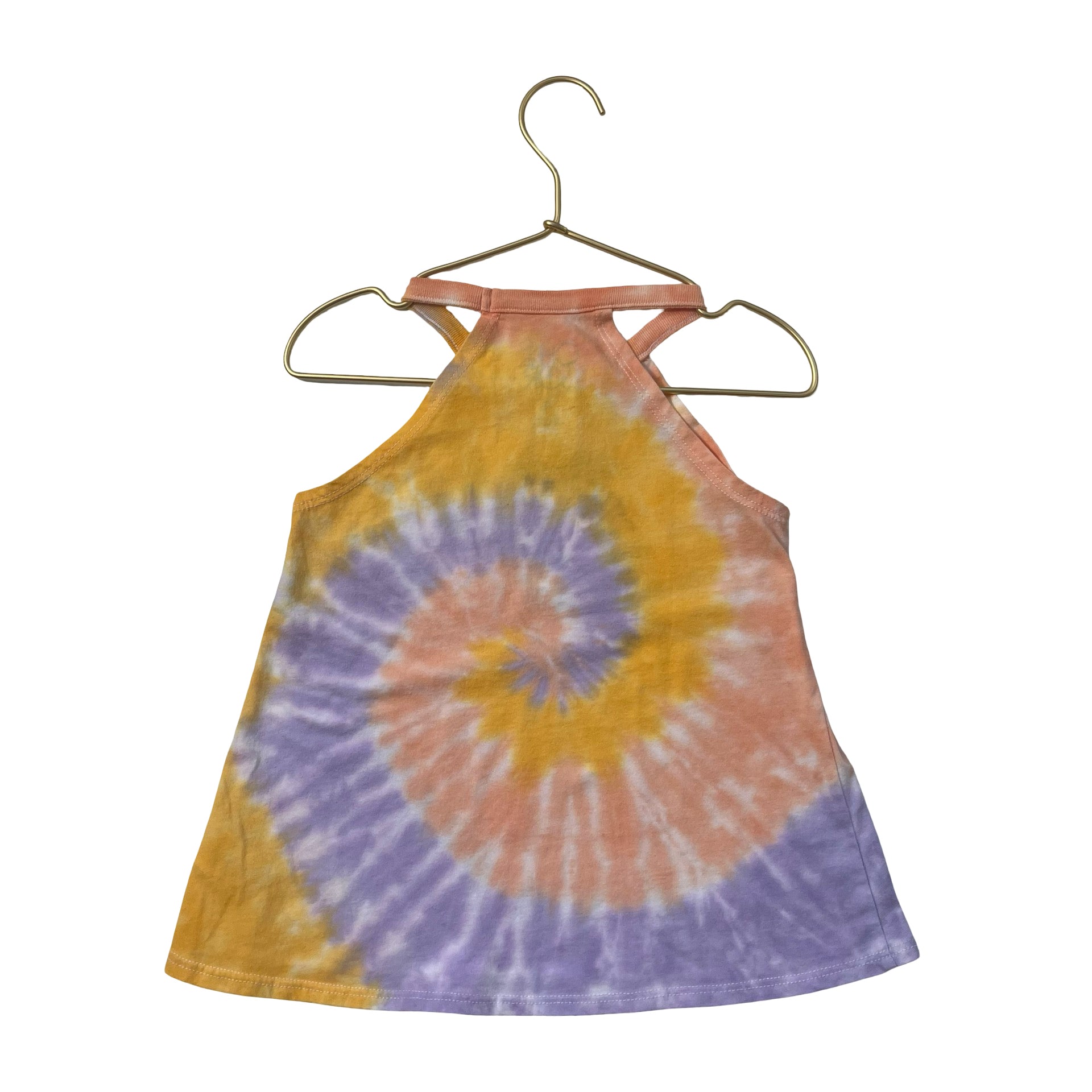 Chaser Peach, Lavender, Orange Tie-Dye 'Happy' Tank - Size 4