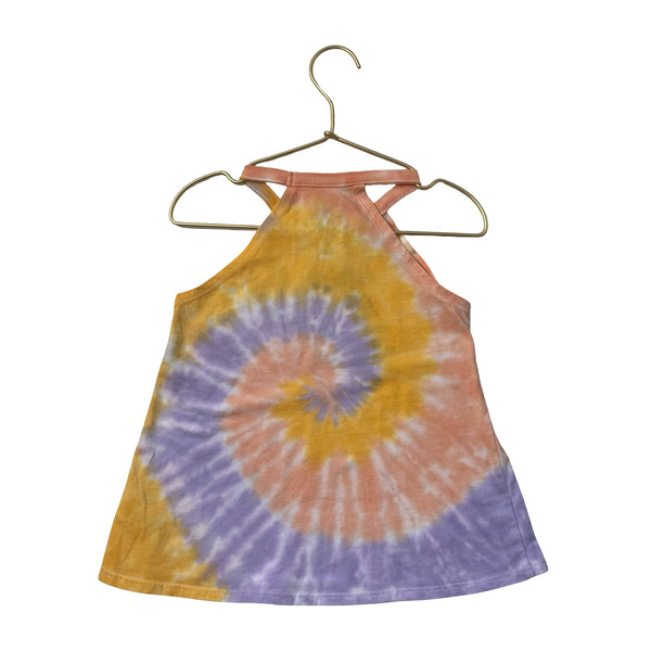 Chaser Peach, Lavender, Orange Tie-Dye 'Happy' Tank - Size 4
