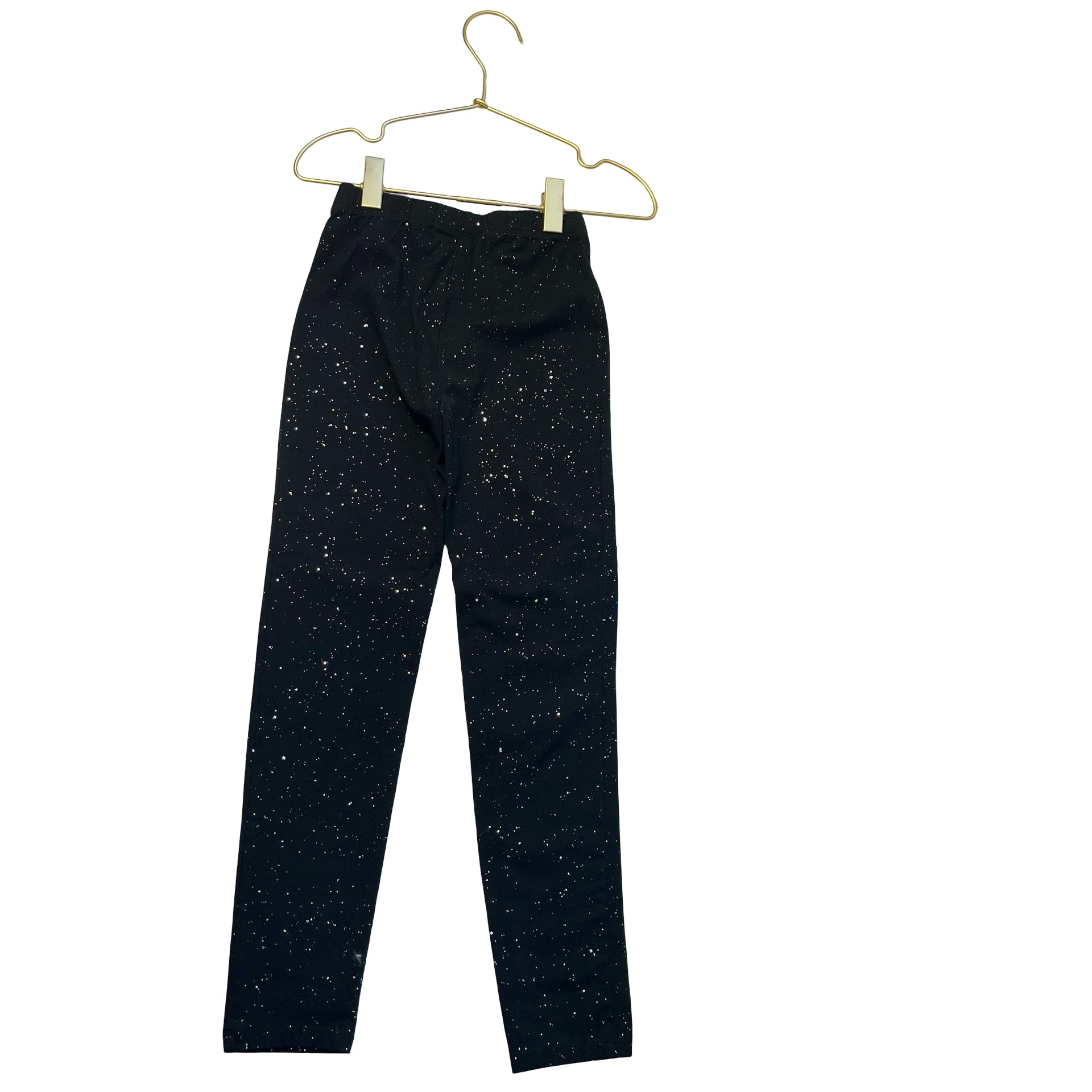 Gap Kids Black & Silver Sparkle Leggings - Size S 6-7