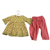 FabIndia Yellow Floral Top & Pink Print Pants Set - Size 18-24 Mo