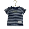 Kids + B Navy & White Striped Ribbed 'Beach' Tee - Size 90 (3)