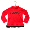 Adidas Neon Coral Sweatshirt, Black Tulle Trim - Size 4T