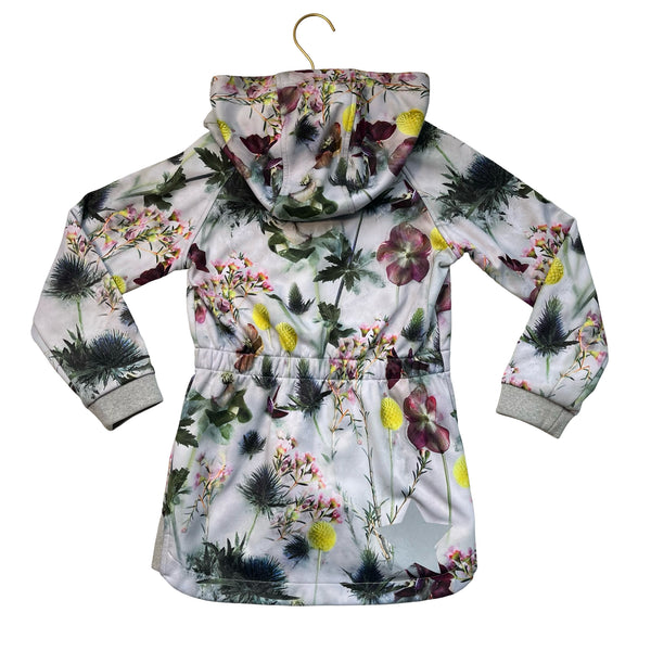 Molo Fleece-Lined Wildflower Print Jacket, Removeable Hood - Size 8 (128)