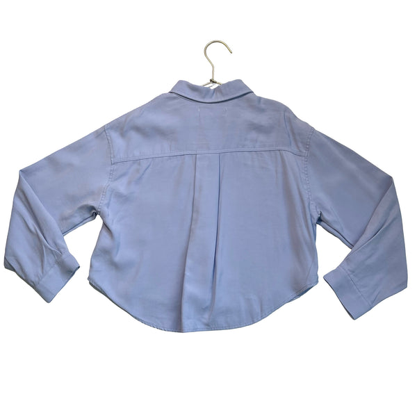 Zara Periwinkle Blue Button Down Blouse - Size 9-10