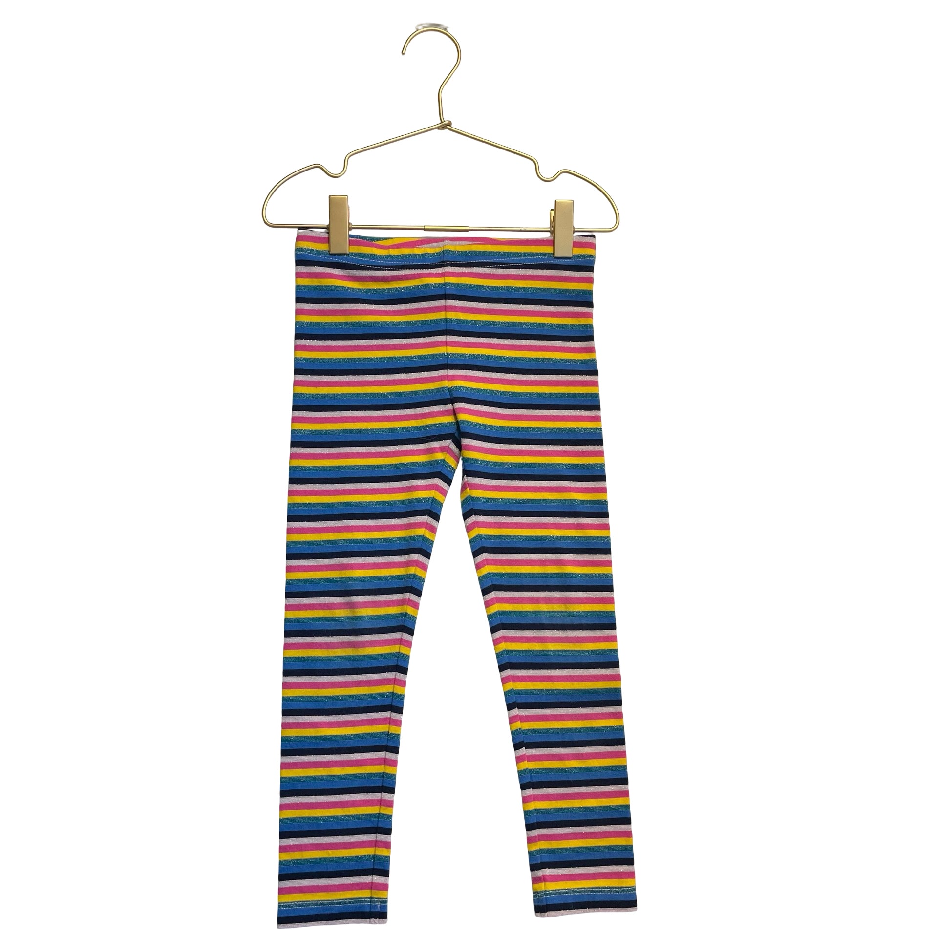 Tucker & Tate Multi-Color Striped Metallic Leggings - Size 5