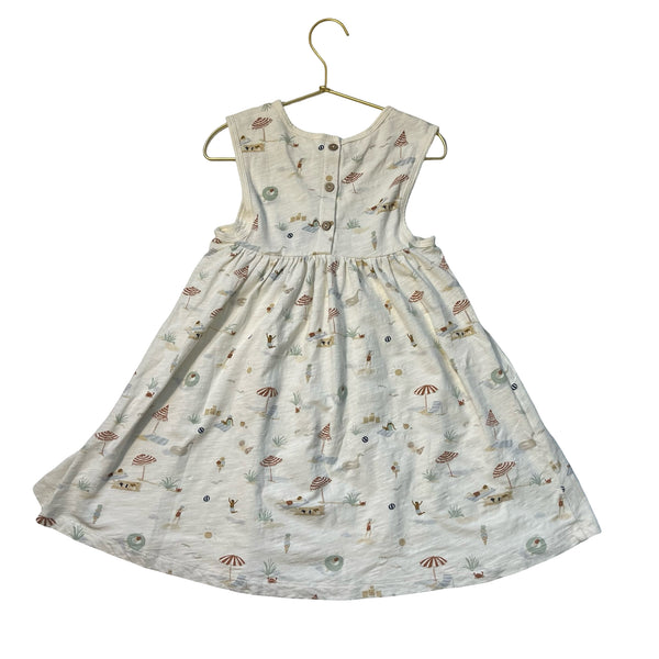 Rylee & Cru Ivory Summer Beach Print Dress - Size 6-7