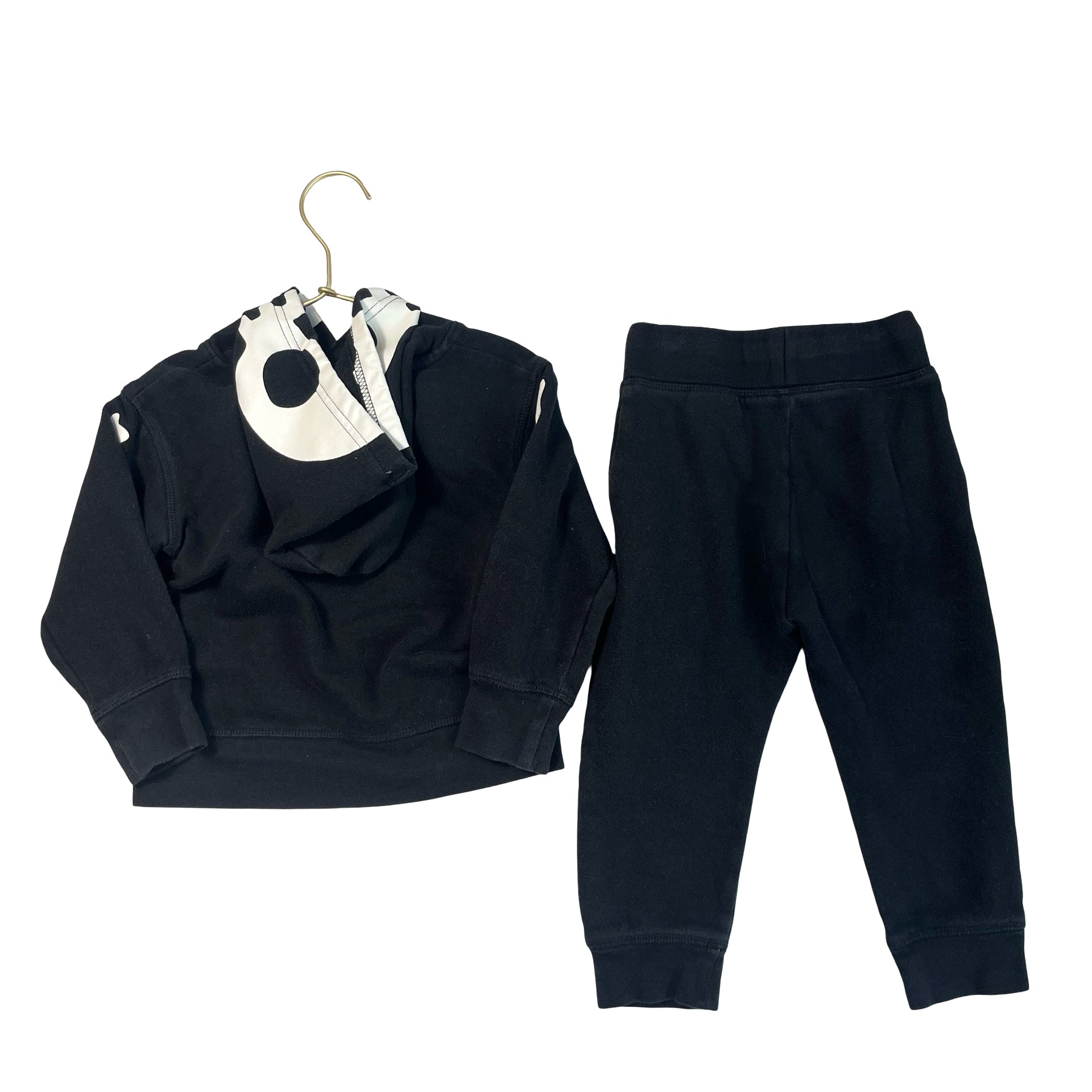 H&M Black & Ivory Skeleton Hoodie & Jogger Set - Size 18-24 Months