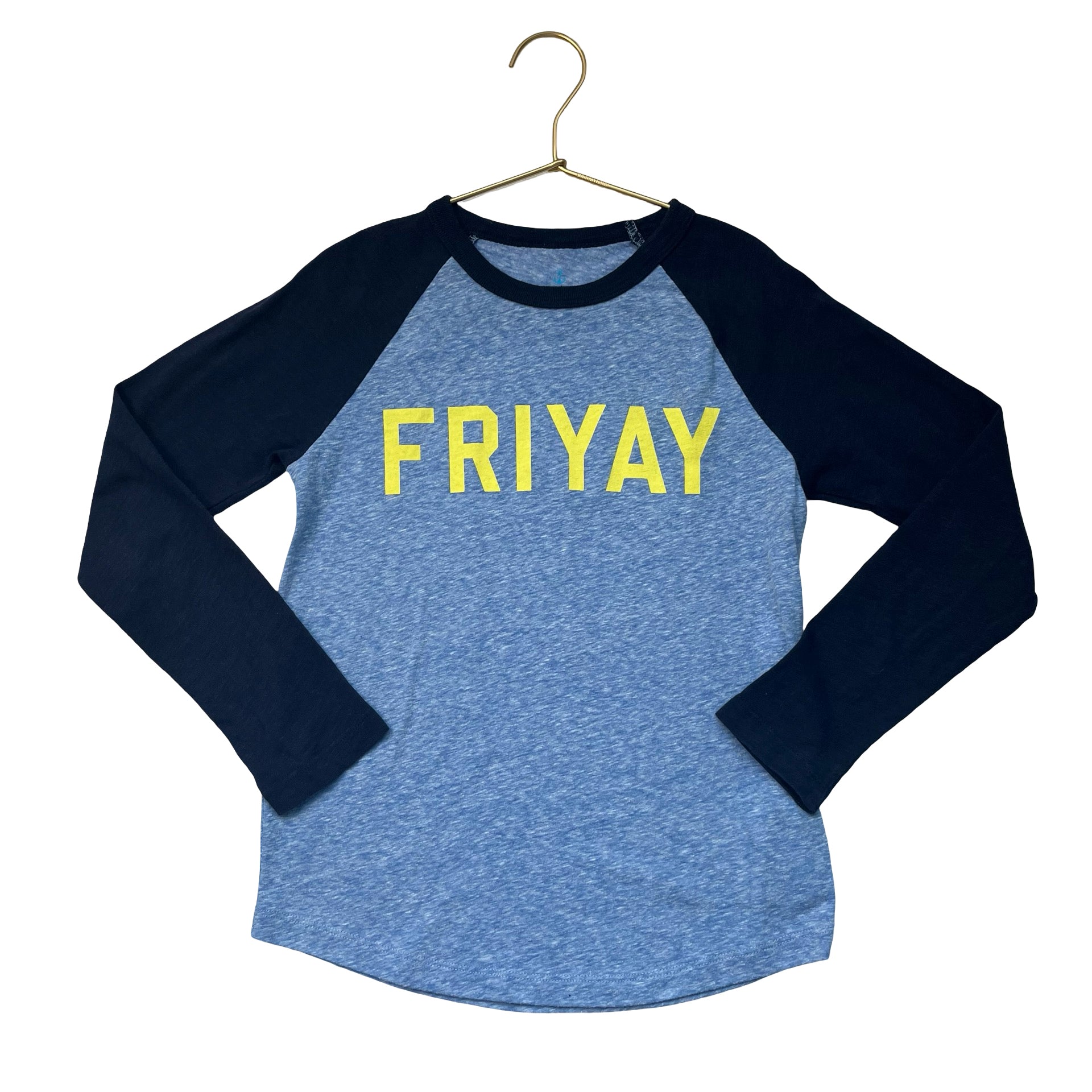 Crewcuts Heather Blue & Navy 'FRIYAY' Shirt - Size 6-7