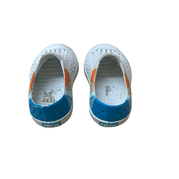 Native Jefferson Ivory, Orange, Aqua Shoes - Size C5