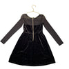 Appaman Black Sparkle Velvet & Sheer Dress - Size 7