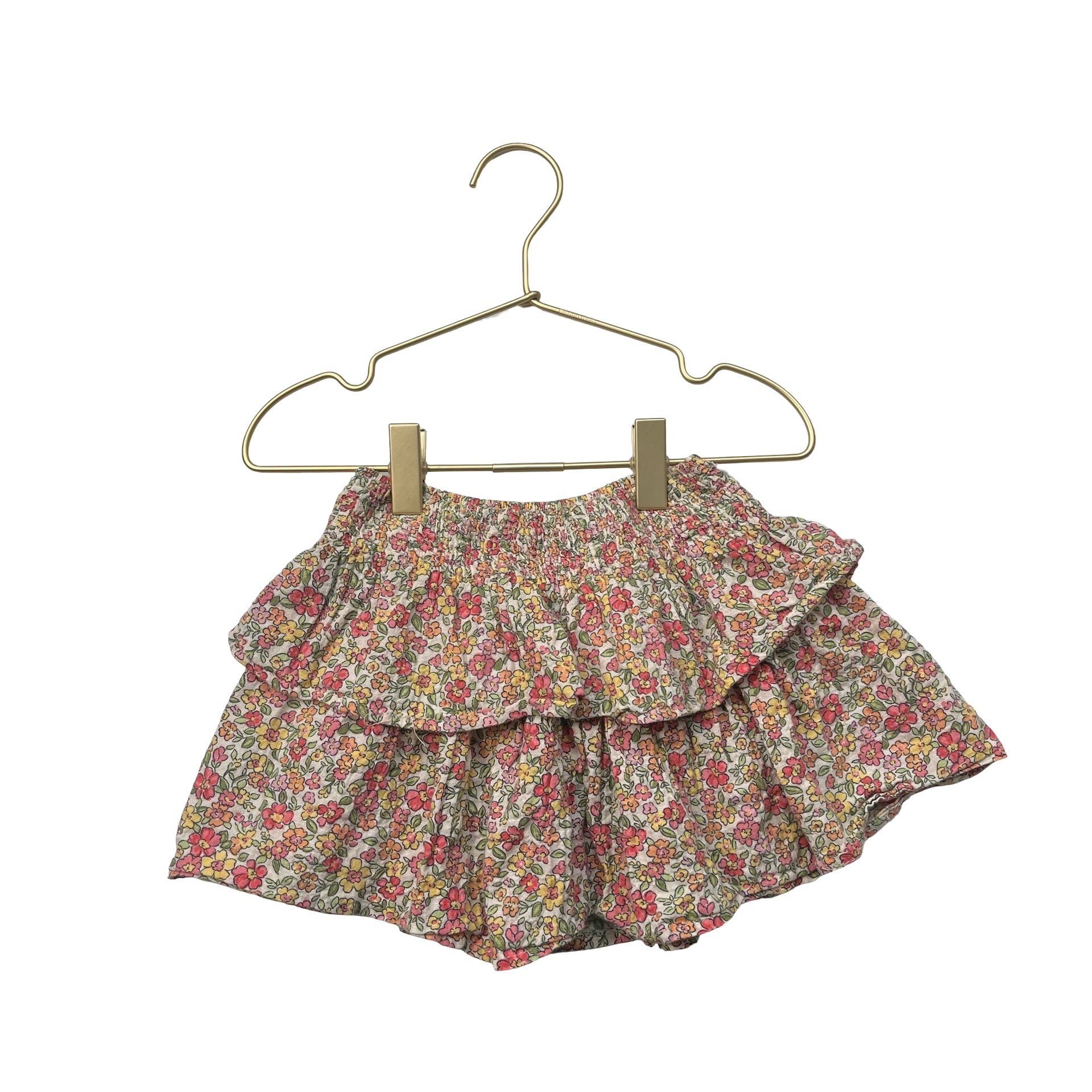 Zara Pink & Yellow Flower Print Skirt - Size 12-18 Mo