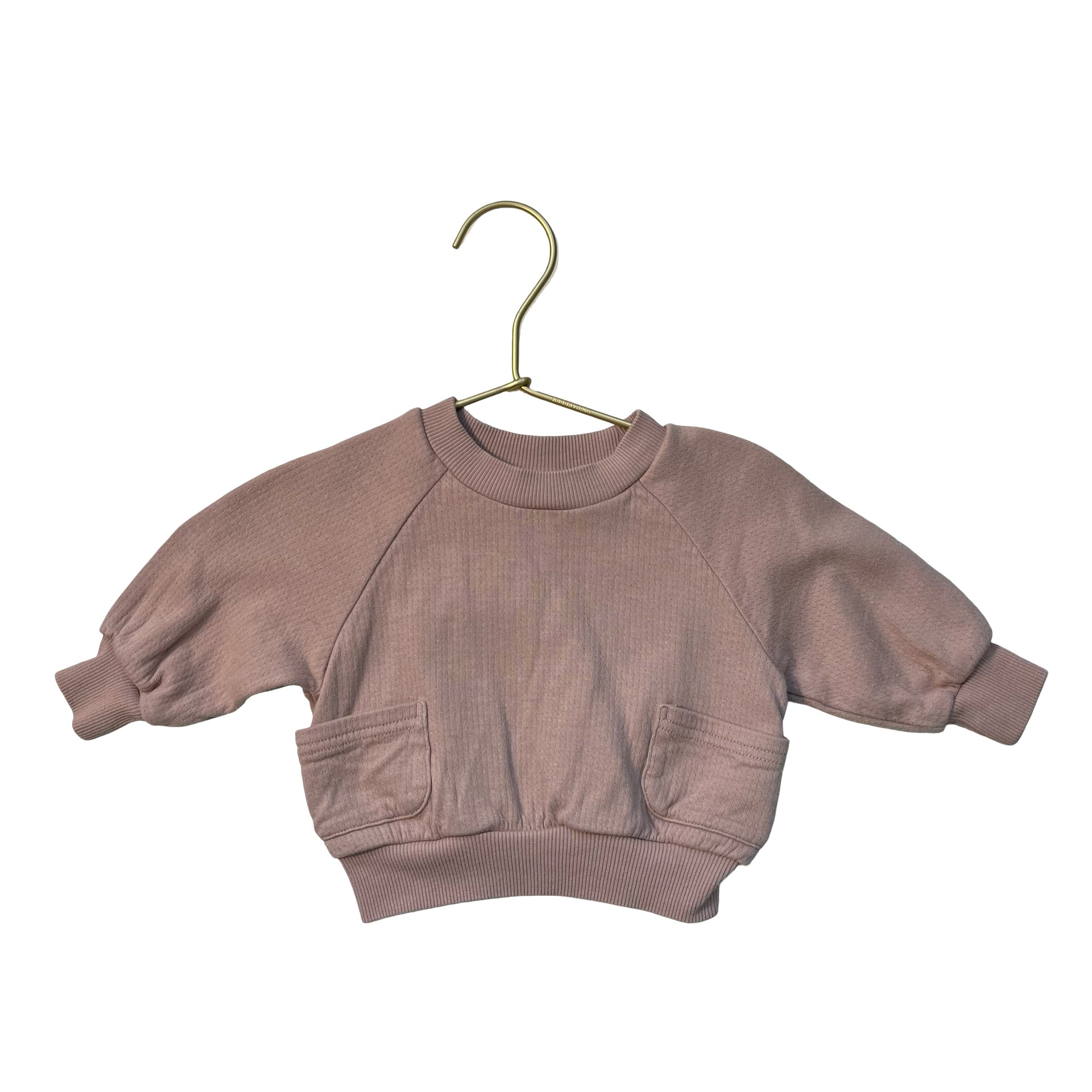 Quincy Mae Dusty Pink Top - Size 0-3 Mo