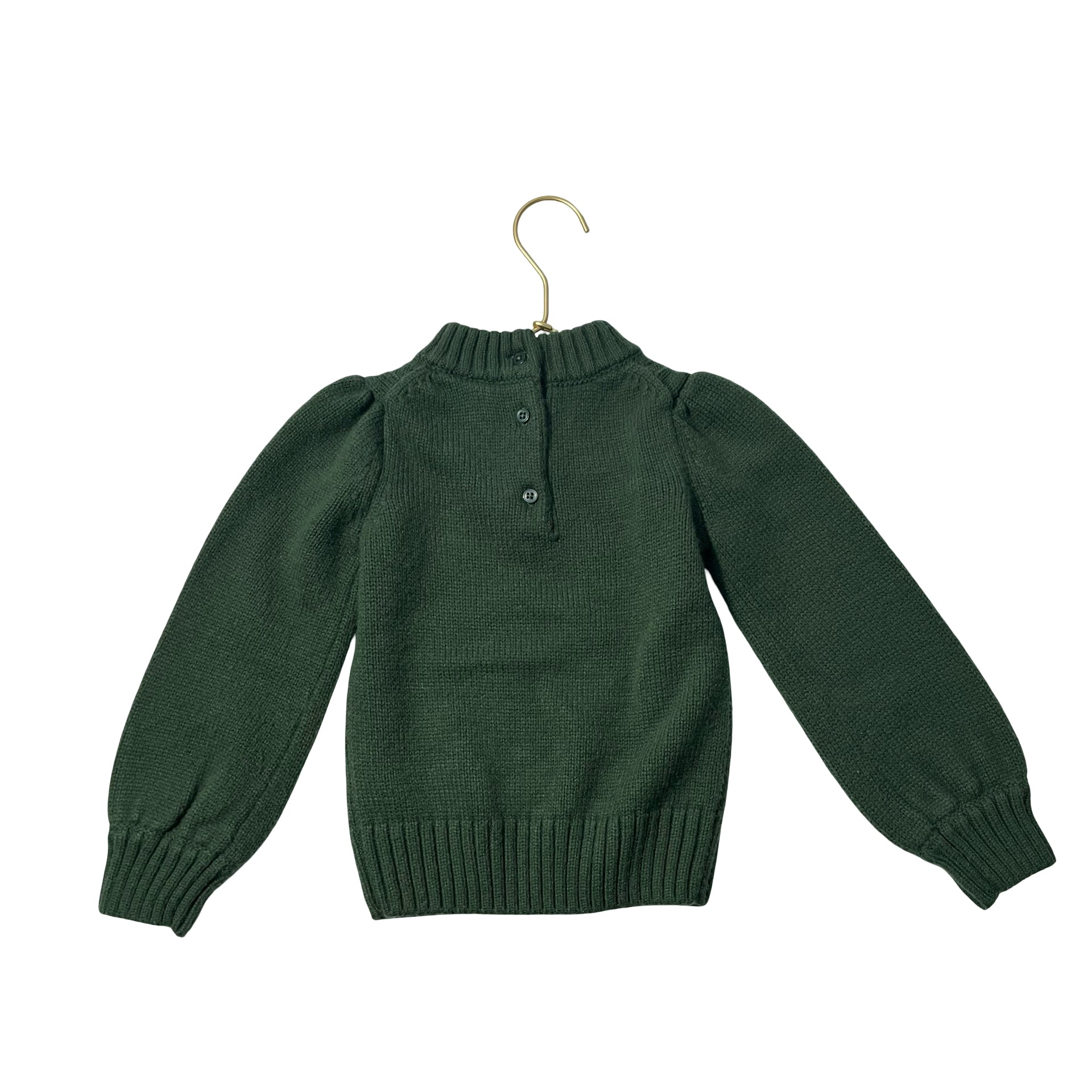 Janie and Jack Green Cable Knit Sweater - Size 3