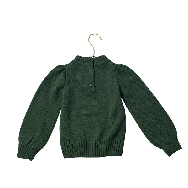 Janie and Jack Green Cable Knit Sweater - Size 3