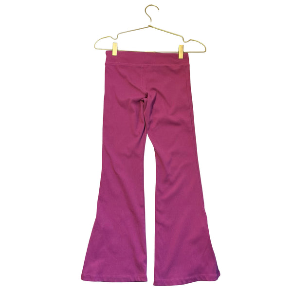 Abercrombie Kids YPB Raspberry Ribbed Flare Leggings - Size 9-10