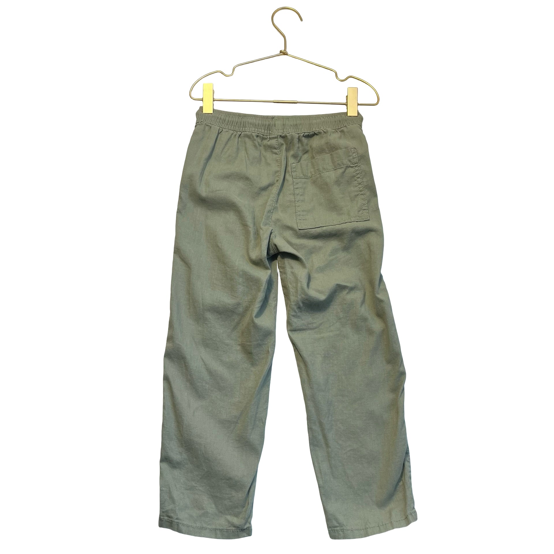 H&M Loose Fit Olive Green Linen-Cotton Pants - Size 5T