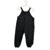 Zara Black & Silver Sparkle Velvet Overall Jumpsuit - Size 2-3