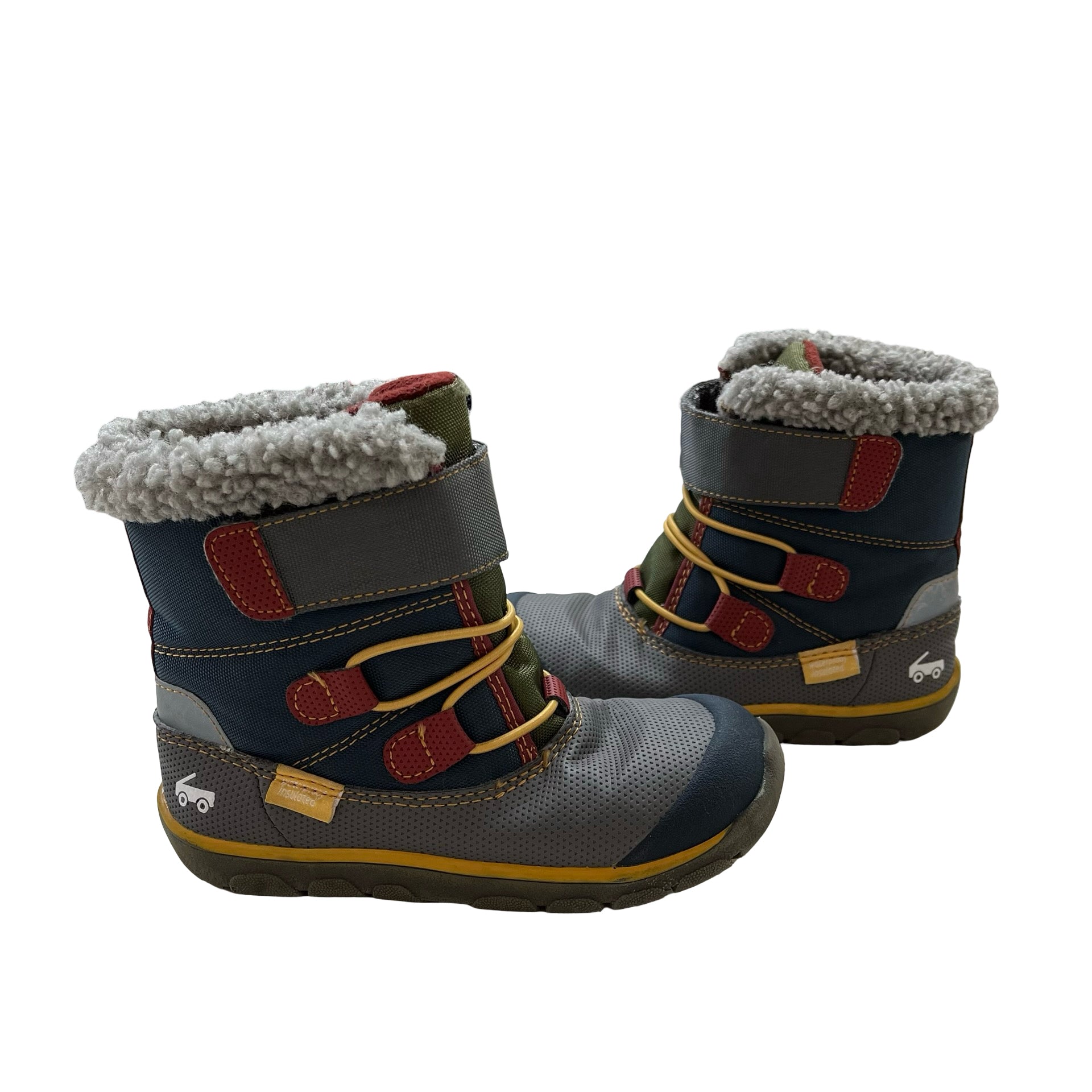 See Kai Run Insulated & Waterproof Gray, Navy, Green Boots - Size 11