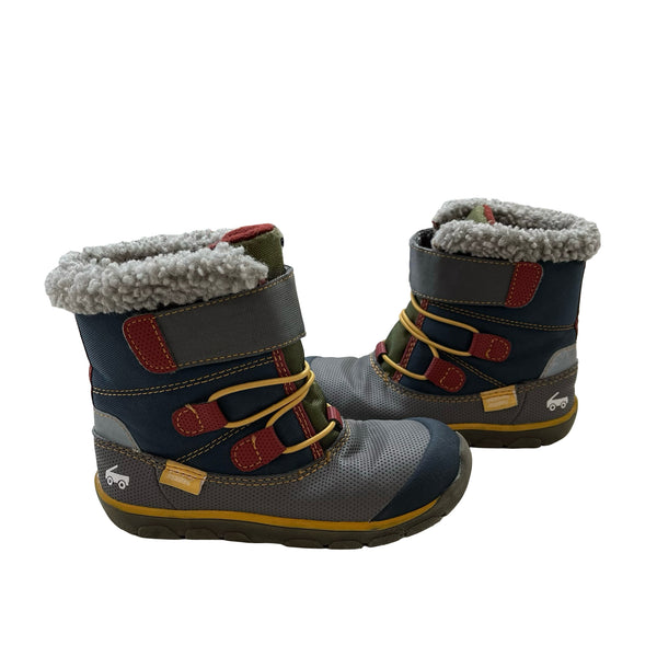 See Kai Run Insulated & Waterproof Gray, Navy, Green Boots - Size 11