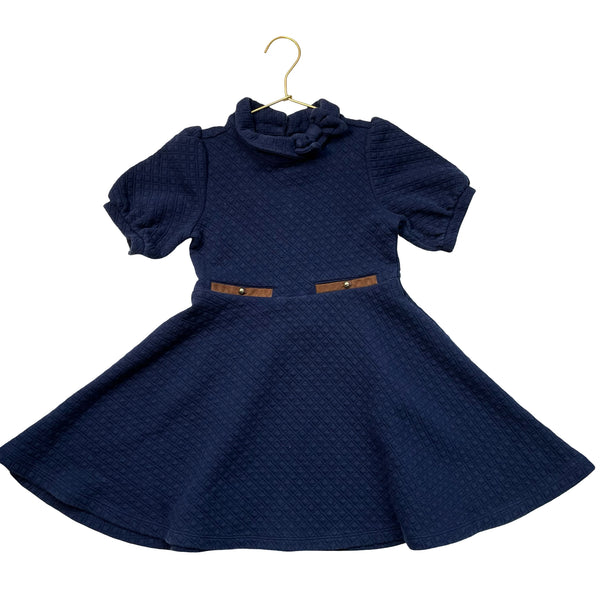 Janie and Jack Navy Quilted Dress - Size 7
