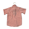 Me & Henry Peach & Ivory Gingham Button Down Shirt - Size 3/4