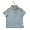 Vineyard Vines Performance Teal & White Striped Polo Shirt - Size 5