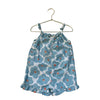 Little Co. by Lauren Conrad Ivory & Blue Flower Print Linen-Cotton Romper - 3T
