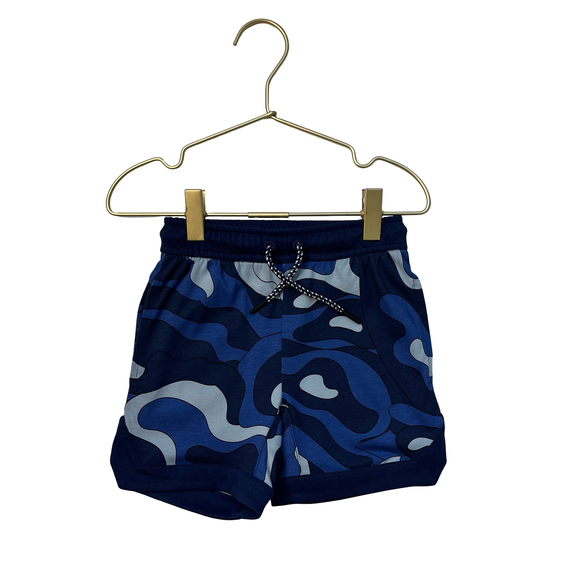 Hanna Andersson Navy & Blue Swirl Pattern Shorts - Size 3T