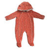 Nordstrom Coral Printed Quilted Velour Footed One-Piece Bunting - Size 12 Mo