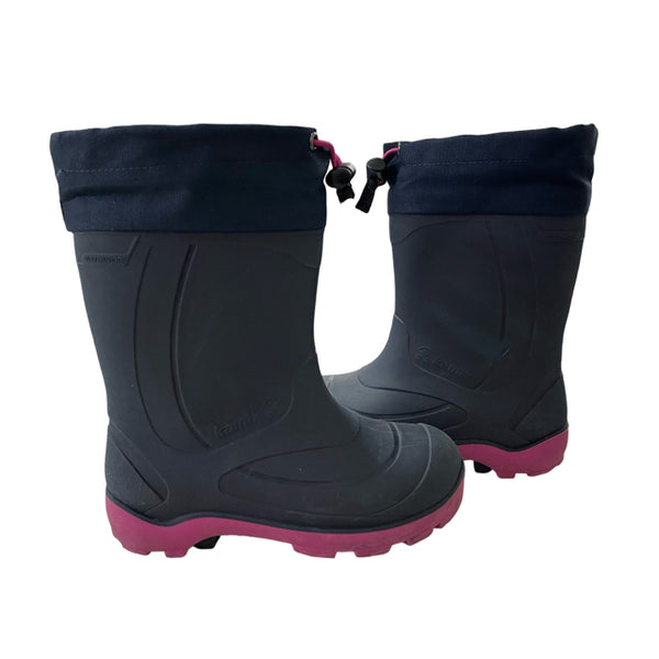 Kamik Navy & Purple Insualted Rubber Winter Boots - Size 12