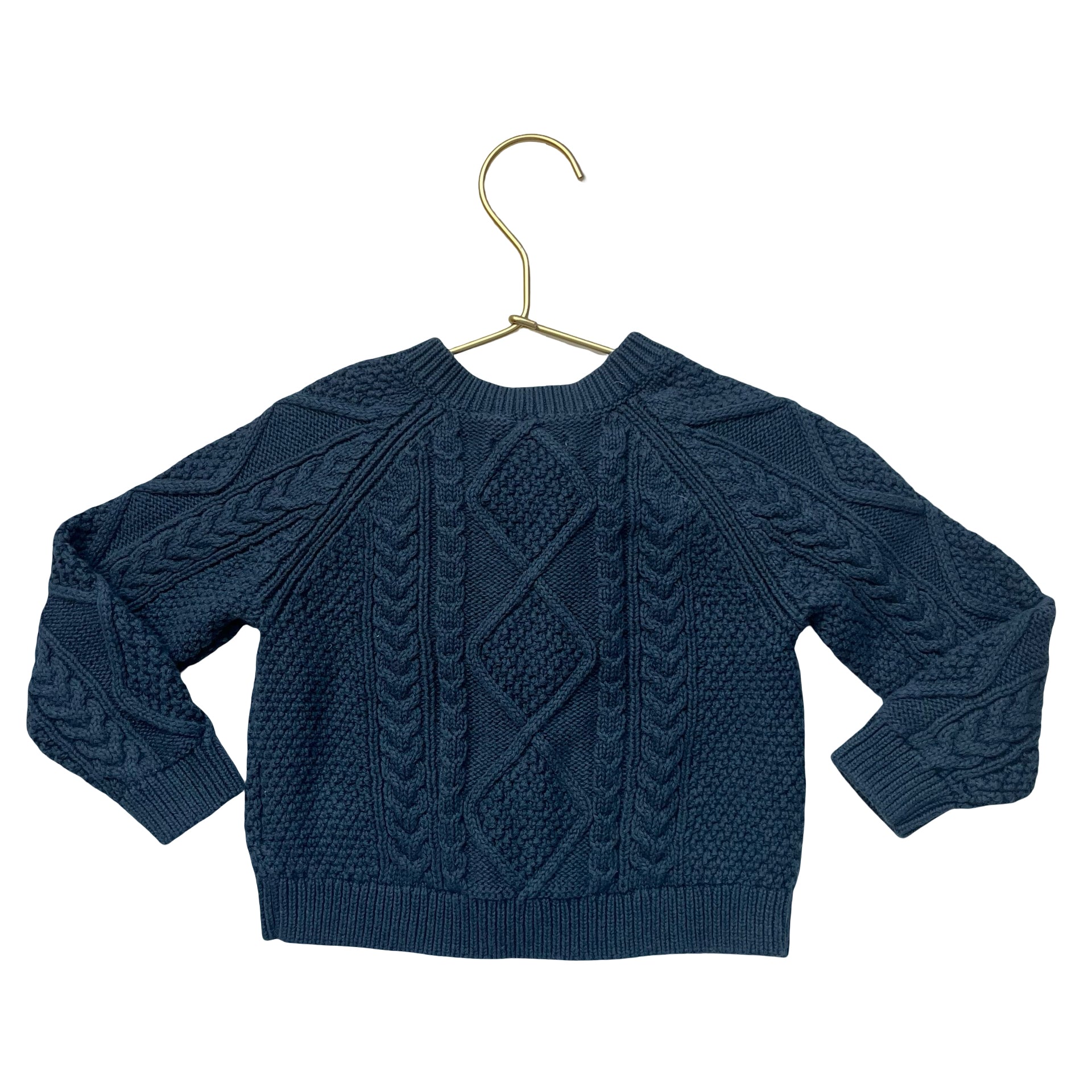 Amazon Essentials x Sofia Grainge Blue Cotton Cable-Knit Cardigan Size 18-24 Mo