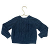 Amazon Essentials x Sofia Grainge Blue Cotton Cable-Knit Cardigan Size 18-24 Mo