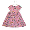 Mini Boden Pink Cat Print Dress - Size 6-7Y