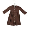 Kate Quinn Brown Ribbed Button Down Dress - Size 12-18 Months