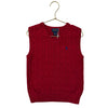 Polo Ralph Lauren Red Cable-Knit Cotton Sweater Vest - Size 5