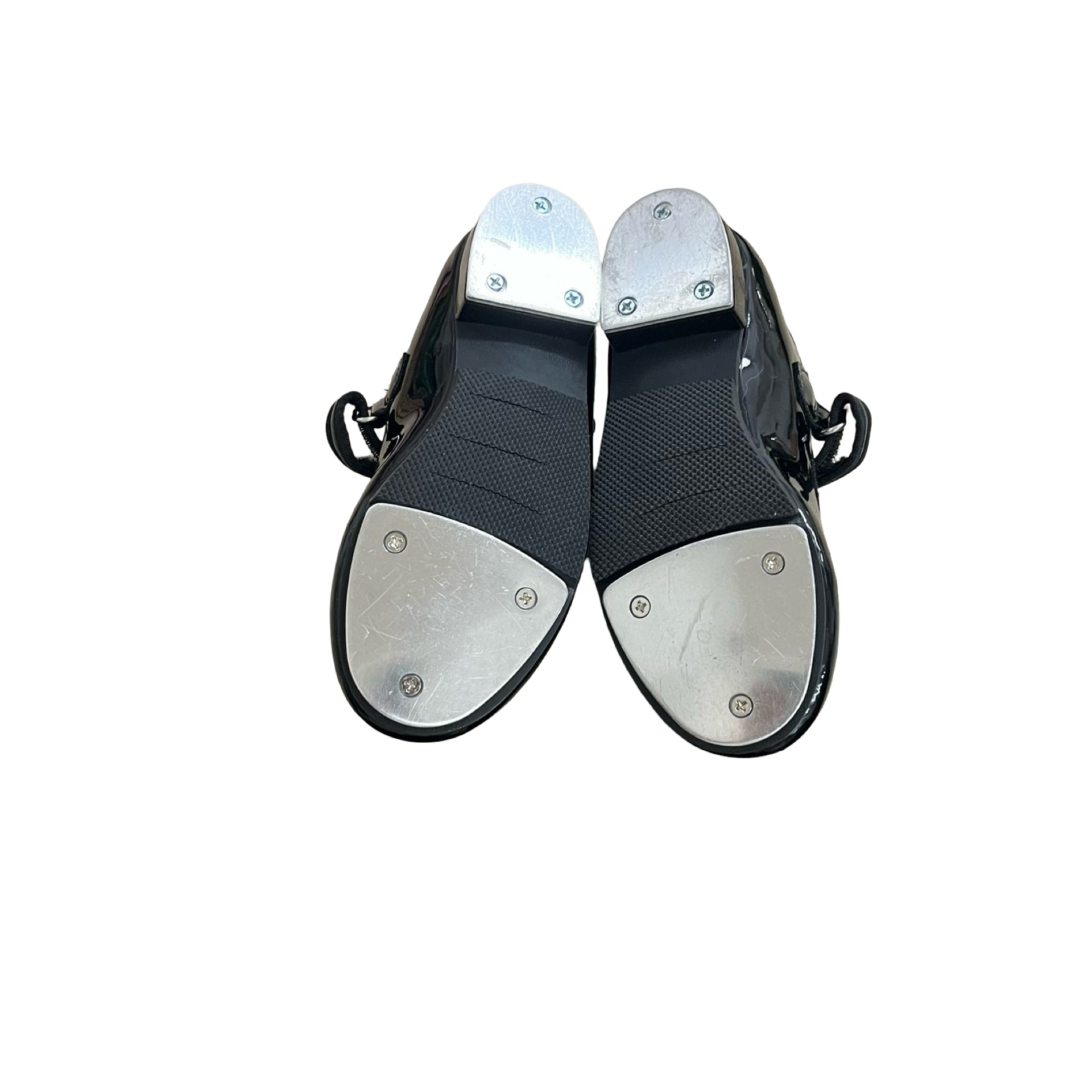 Stelle Black Patent Tap Shoes - Size 10