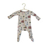 Maison Me Cream & Multi-Color Whimsical Winter One Piece - Size 0-3 Mo