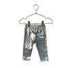Pink Chicken Silver Metallic Leggings - Size 3-6 Mo