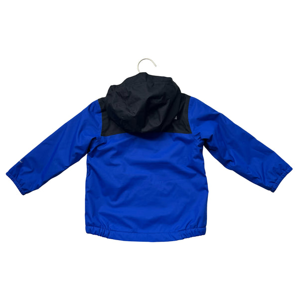 North Face Fleece-Lined Blue Hooded Jacket - Size 18-24 Mo